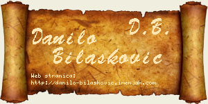Danilo Bilašković vizit kartica